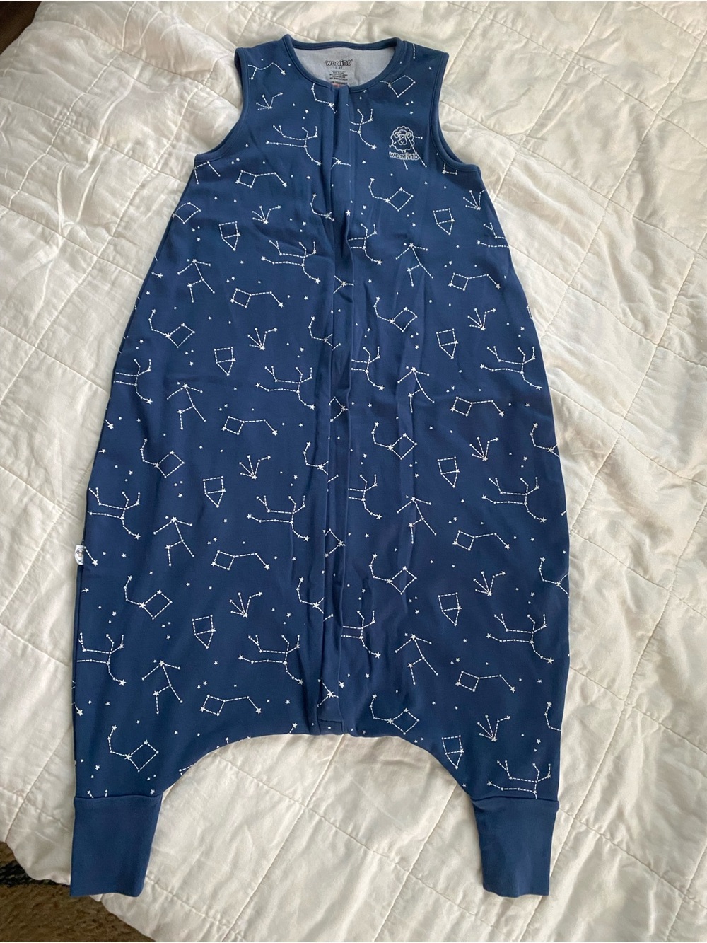 Woolino Wool Navy Star Constellation Footless Sleep Sack 3-4T